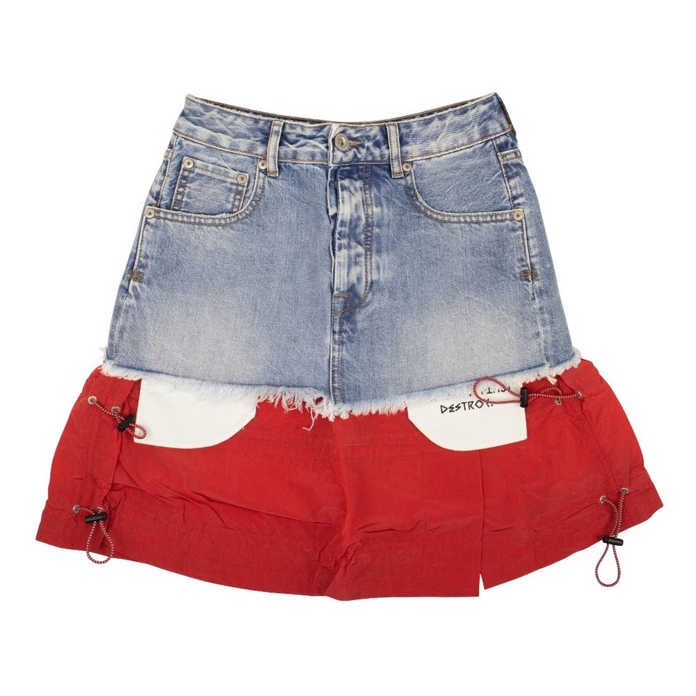 UNRAVEL PROJECT Blue Denim Deconstructed Skirt Size 25 $1085
